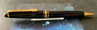Vintage Montblanc MeisterstÜck Ballpoint Pen Classic 164 Black Resin And Gold
