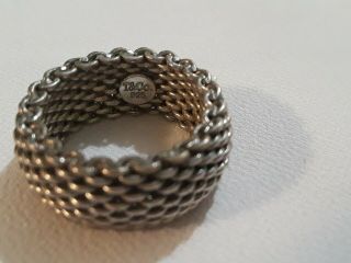 Vintage Tiffany Woven Ring Marked T&co.  925 Size 6
