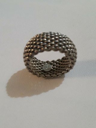 Vintage Tiffany Woven Ring Marked T&Co.  925 size 6 3