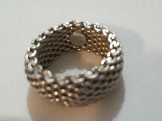Vintage Tiffany Woven Ring Marked T&Co.  925 size 6 5