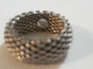 Vintage Tiffany Woven Ring Marked T&Co.  925 size 6 7