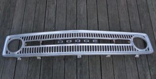 Vintage Dodge Plymouth Van Grill 1971 To 1974 W/ Bezels & Badge Good Cond.