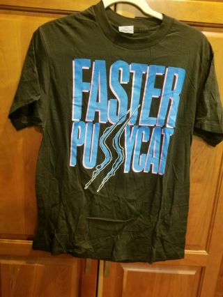 Faster Pussycat Shirt Vtg L LA Guns Roses Poison Jovi Crue Ratt Dokken Winger 2