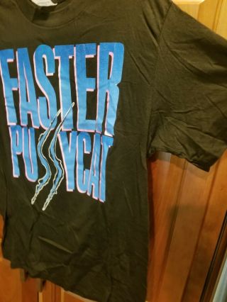Faster Pussycat Shirt Vtg L LA Guns Roses Poison Jovi Crue Ratt Dokken Winger 7