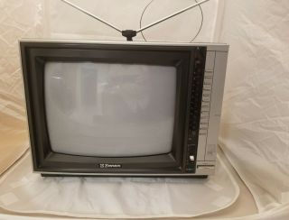 Vintage Emerson 1987 Wood Grain Tv Television Retro Gaming Ect1300a