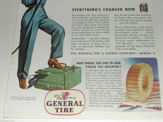 1943 General Tire advertisement,  Redhead ROSIE The RIVETER,  WWII factory work 3