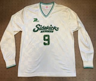 Dallas Sidekicks MISL vintage TATU 9 indoor soccer jersey,  size L 2