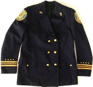 Vintage Seattle Police Chief Major Lcdr Pin Shirt & Ceremonial Jacket Size Xl