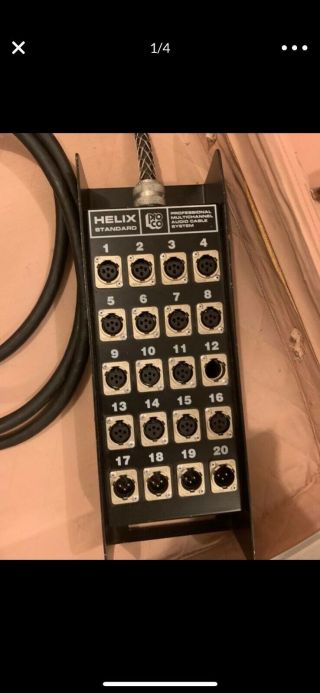 Vintage Pro Co Helix Standard 16 X 4 Microphone Audio Stage Box W/100 