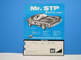 Mpc Mr.  Stp Mustang Funny Car 1970? Color Single Sided Dealer Flyer