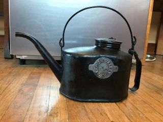 Lehigh Valley Railroad Vintage Eagle Oil Can.  Railroad Lantern.