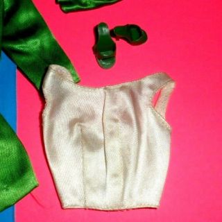 BARBIE 959 THEATER DATE green evening suit complete 1960 ' s Vintage Barbie 1963 3