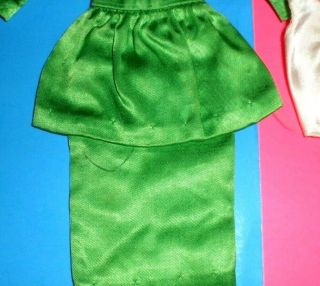 BARBIE 959 THEATER DATE green evening suit complete 1960 ' s Vintage Barbie 1963 5