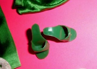 BARBIE 959 THEATER DATE green evening suit complete 1960 ' s Vintage Barbie 1963 7