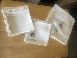 68 Vintage Linen Placemats & Napkins Jabara Portugal Cut Work Outs Embroidery 6