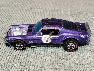 Vintage Hotwheels Redline Mustang Boss Hoss Purple Hong Kong