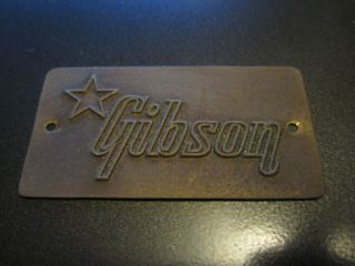 Vintage Gibson Les Paul Case Badge Plate 1950s 1960s Sg Lifton 335 Emblem Old