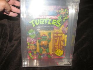 1988 Tmnt Teenage Mutant Ninja Turtles Raphael Vintage Moc Afa 60 10 Back Pop Up