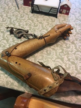 Prosthetic Arm Vintage Wood