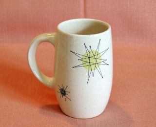 Vtg 1950s Franciscan Starburst Atomic Retro Grand Mug.  Atomic Retro 2