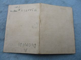 WWII US Army Exchange Service Beverage Ration Card Unit Identified Signed WW2 3
