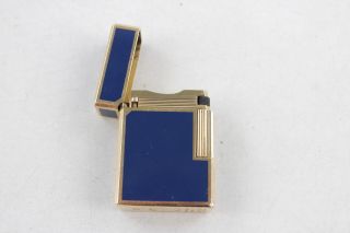 Vintage ST DUPONT Ligne Blue Lacquer Chinese Character Cigarette Lighter J4NN45 2