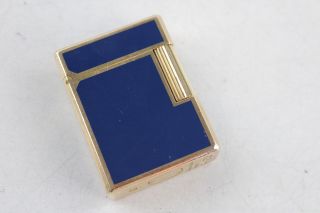 Vintage ST DUPONT Ligne Blue Lacquer Chinese Character Cigarette Lighter J4NN45 3