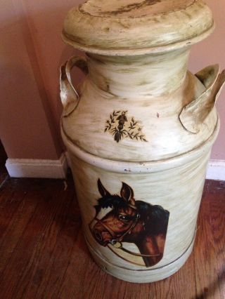 Stunning Hershey Vintage 10 Gallon Milk Can,  Make A Great 