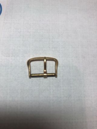 14k Solid Yellow Gold Vintage Watch Strap Buckle 16mm.