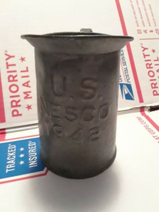 1942 Wwii Military Nesco Oil Can Filler Pitcher With Handle Galvanized