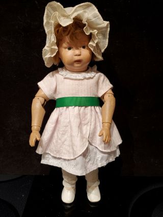 Rare Vintage 14 " Schoenhut Wood Wooden Doll