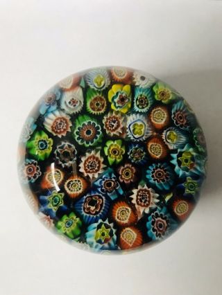 Vintage Murano Fratelli Toso Glass Paperweight Millefiori Italy