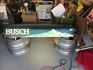 Vintage Busch Beer Advertising Official Pool League Pool Table Light