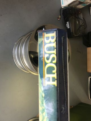 Vintage Busch Beer Advertising Official Pool League Pool Table Light 2