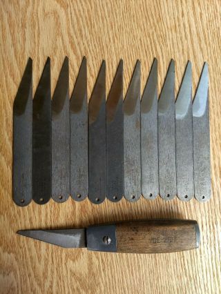 Hyde Vintage Knife Handle 2108 With 5532 - M High Speed Vanadium Steel Blades