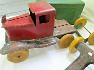Vintage 1920 ' s Girard Marx toy Pressed Steel Mammoth Train or Auto Wagon 2