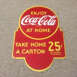 Vintage Coca Cola Double Sided Sign