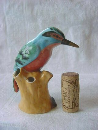 Flower Frog Kingfisher Bird Vintage Czech Japan Germany England Porcelain 1 Of 2