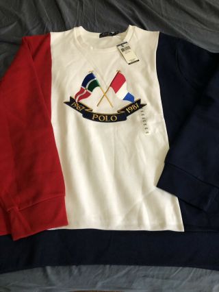 Polo Ralph Lauren Tricolor Cross Flags Sweatshirt Men 