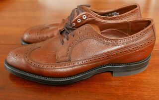 Vtg Foot - So - Port Supreme 11.  5 C Brown Long Wing Tip