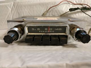 Vintage Panasonic Cr - 40d Chrome Shaft Style Car Stereo Am Radio