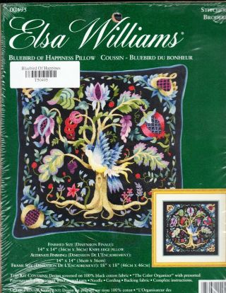 Rare Elsa Williams Bluebird Of Happiness Crewel Pillow Kit 00495 (, Unopen)