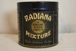 Vintage Radiana Exquisite Mixture Falk Tobacco Company Tin