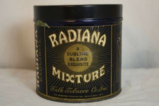 Vintage Radiana Exquisite Mixture Falk Tobacco Company Tin 3