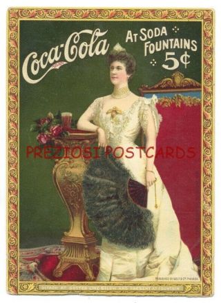 Rare Coca - Cola Victorian Trade Card With Lillian Nordica - Early Ca1905