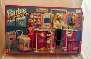 Barbie So Much To Do Post Office Playset 1995 Vintage Mattel Rare Open Box
