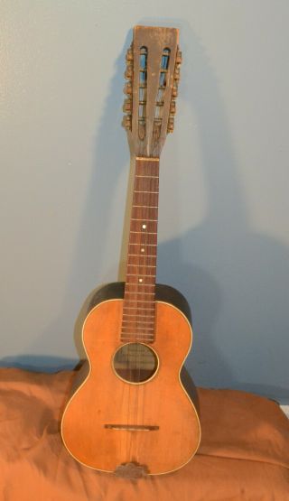 Vintage A Gallano Made In Italy ? 10 String Tiple 1920 