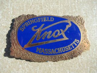 Radiator Badge Emblem Knox Rare