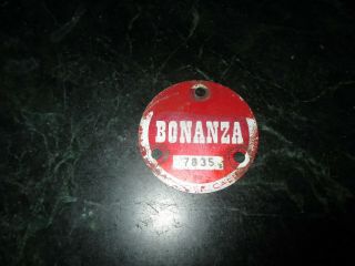 Bonanza Badge Vintage Mini Bike Kart Nameplate