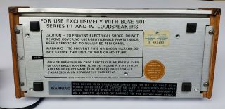 Vintage Bose 901 Series IV Active Equalizer Or Not.  AS - IS 4